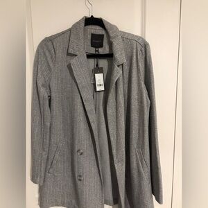 Dynamite Gray Pinstripe Tailored Blazer